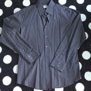 Versace Collection striped button down 16 1/2 42